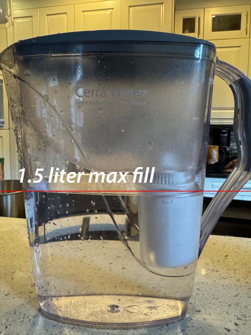 cerra water pitcher full